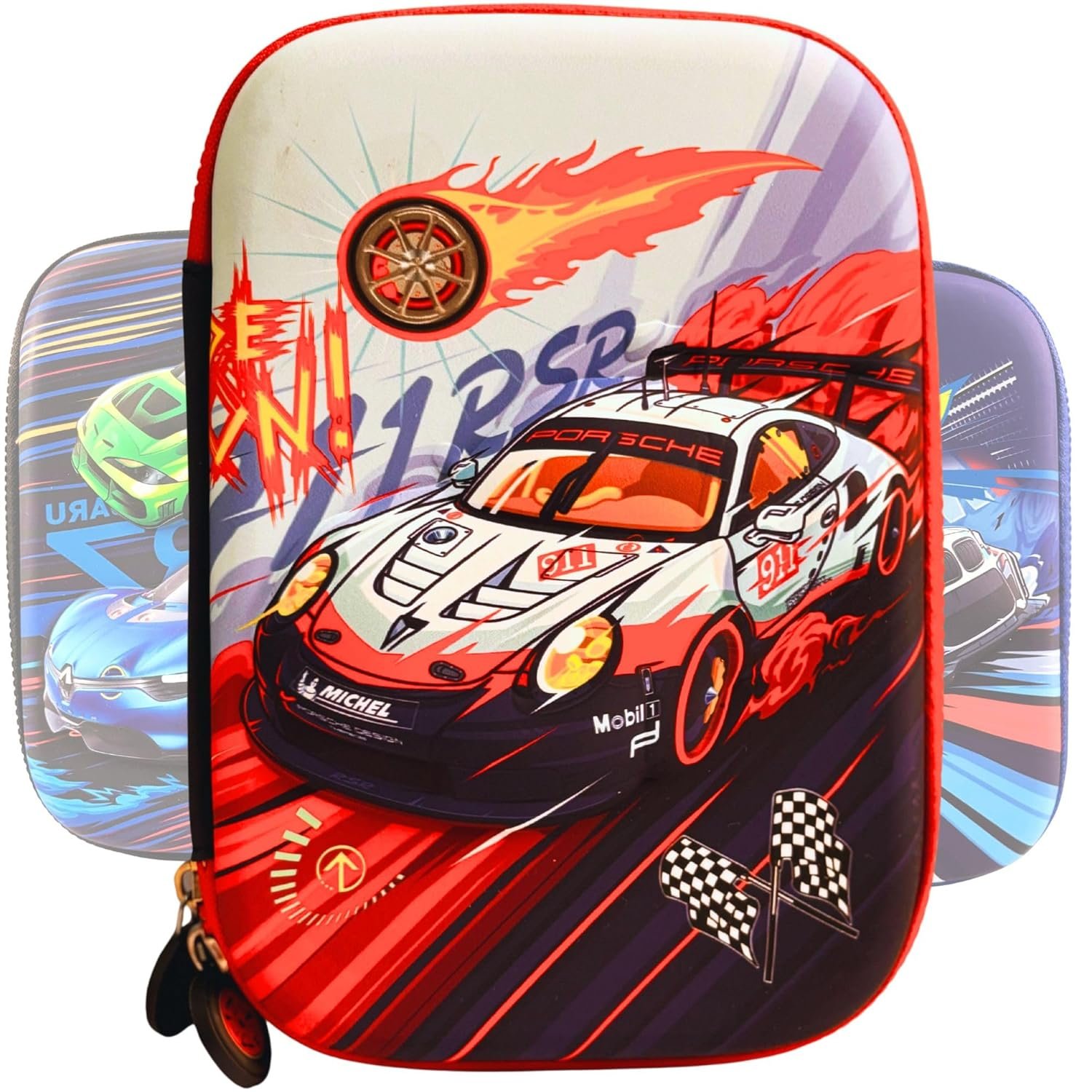 pecil_pouch_for_kids_4 Car Printed Pen Pencil Pouches for Kids - Image 1