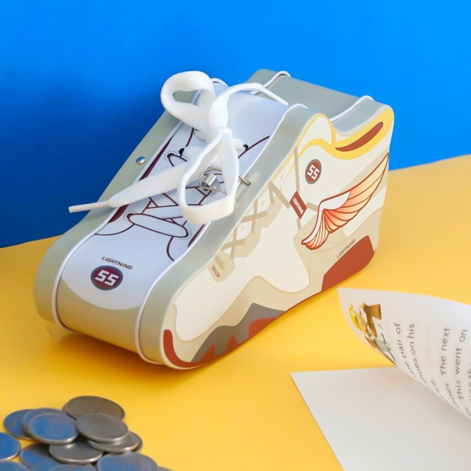 shoe_design_metal_piggi_bank_2jpg Shoe Design Metal Piggy Bank - Image 1